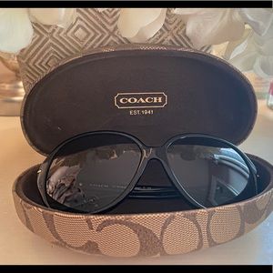 Round Vintage Coach Sunglasses with original Case